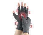 Winmax Arthritis Compression Gloves Women Men Pressure Health Care Fingerless Gloves-Gray