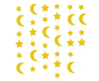 Streamer Banner Glitter Paper Crafts Party Supplies Star Moon Festival Pull Flag for Party