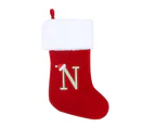 Christmas Stocking Nordic Letter Print Exquisite Workmanship Alphabet Letters Christmas Stocking for Home