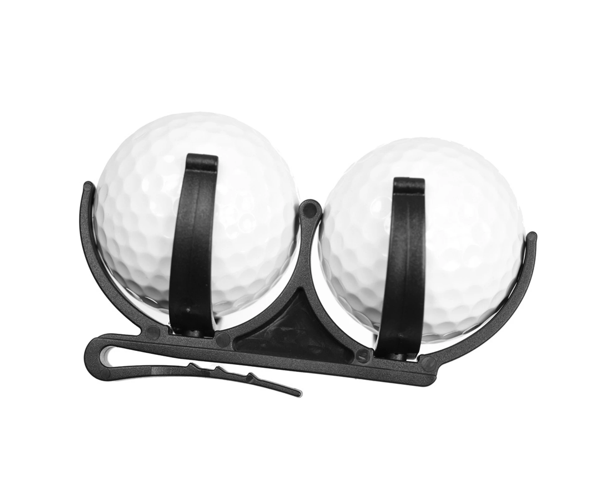 Golfer Golf Ball Holder Clip Organizer Golfing Sporting Training Tool Accessory-Black