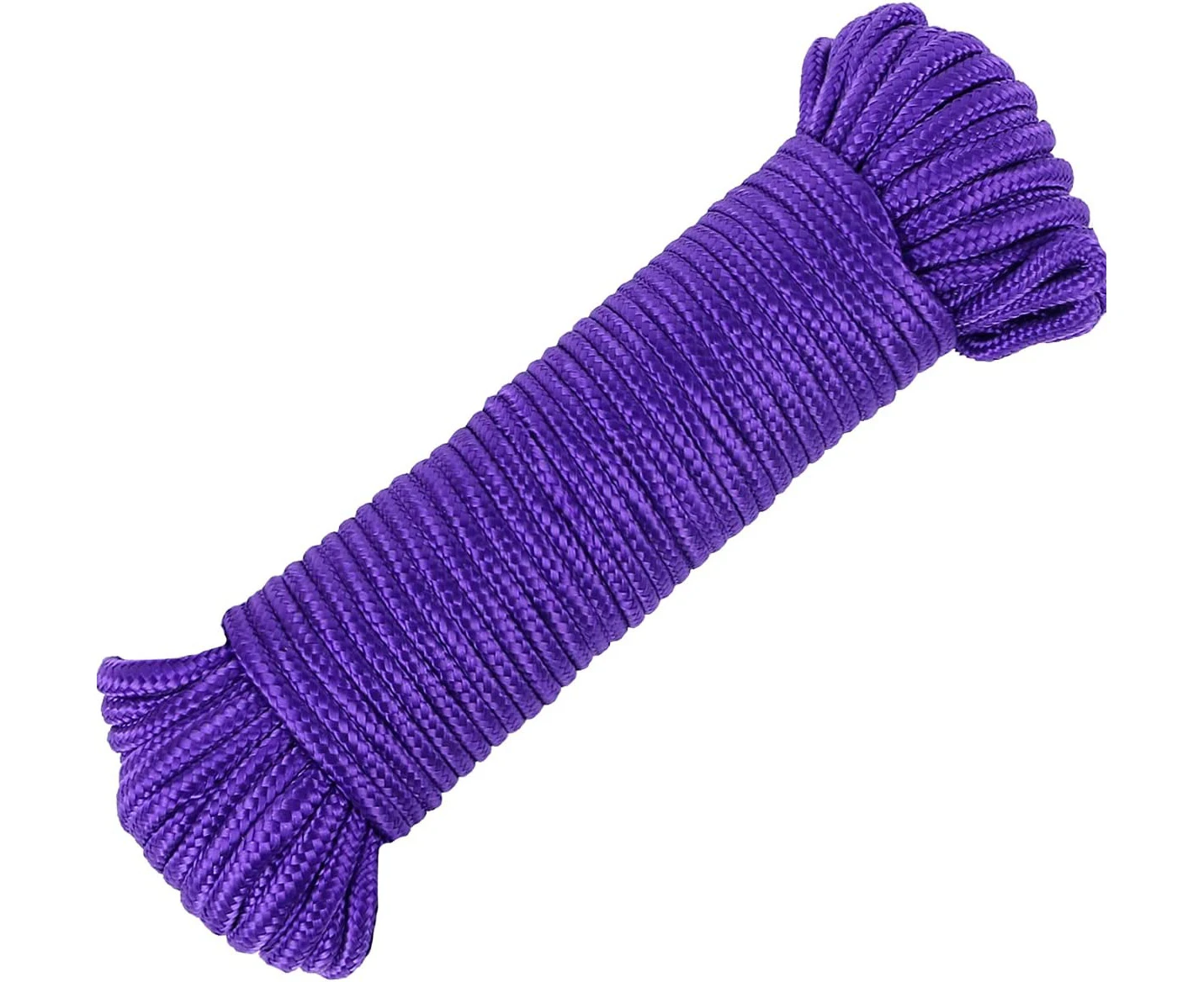 90 pi 1/4 po (7 mm) Nylon Poly Corde Cordon Drapeau Pole Polypropylène Corde À Linge Camping Utilitaire Bon pour Tie Pull Swing Climb Nœud (Violet)