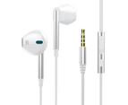 M15 Wired Earphone High Fidelity Noise Reduction Lightweight 3.5mm In-ear Surround Gaming Earbud for Calling White