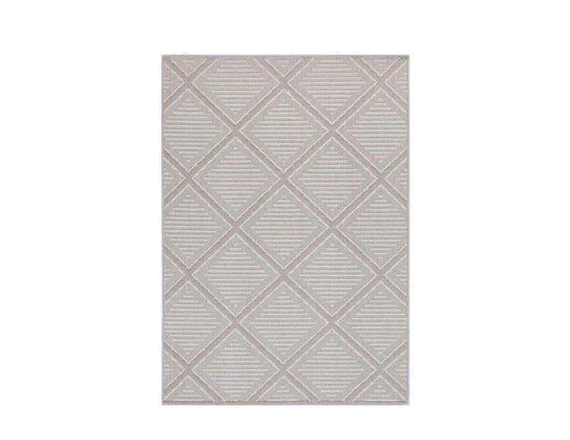 Efate Peter Beige Geometric Flatweave Rug