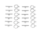 Jewelry Diy Round Toggle Clasps Stainless Steel T-Bar Clasps For Necklace Making Steel Color