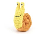 Squeaky Snail Dog Snuffle Toy - Yellow