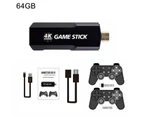 Video Game Console 4K HD-compactible Multilingual Handheld 2.4G Double Wireless Controller Game Player for Party for PS1/MAME