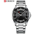 CURREN Fashion Mens Watches Luxury Stainless Steel Band Business Quartz Wristwatches for Man Luminous Hands Clock Male