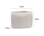 Hanging Toiletry Bag Travel Bag for Toiletries Make Up Bag Large Capacity Travelling Accessories -beige