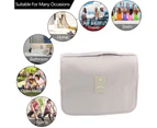 Hanging Toiletry Bag Travel Bag for Toiletries Make Up Bag Large Capacity Travelling Accessories -beige