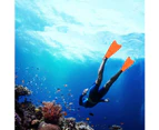 Snorkel Fins, Swim Fins Travel Size Short Adjustable for Snorkeling Diving Adult Kids Open Heel Swimming Flippers-L