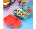 Baby Silicone Suction Plate,Toddler Divided Dish,Kids Silicone Plates Fits Most Highchair Trays, Microwave Dishwasher Safe