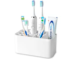 Toothbrush Holder -Multifunctional Electric Toothbrush Holder，Bathroom Wall Mounted Toothbrush Stand ，4 Toothbrush Slots + 6 Electric Toothbrush Heads Slot