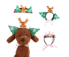 Dogs Cats Christmas Patterns Headband Photography Props Pet Headwear Accessory-Green S