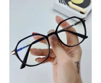 Unisex Glasses Polygonal Frame Eye Protection Eyewear Men Women Zero Diopter Anti Blue Ray Eyeglasses for Work Style 1