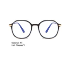 Unisex Glasses Polygonal Frame Eye Protection Eyewear Men Women Zero Diopter Anti Blue Ray Eyeglasses for Work Style 1