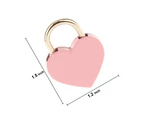 Small Metal Heart Shaped Padlock ,Mini Lock with Key for Jewelry Storage Box Diary Book, Pink 3 Pcs