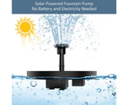 Solar Fountain Pump , Solar Water Fountain Pump with 6 Nozzles, Solar Powered Fountain Pump for Bird Bath, Ponds, Garden