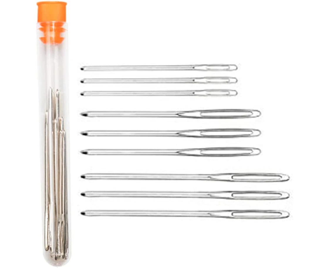 Large-Eye Blunt Needles, Stainless Steel Yarn Knitting Needles, Sewing Needles, Crafting Knitting Weaving Stringing Needles,Perfect for Finishing Off Croch