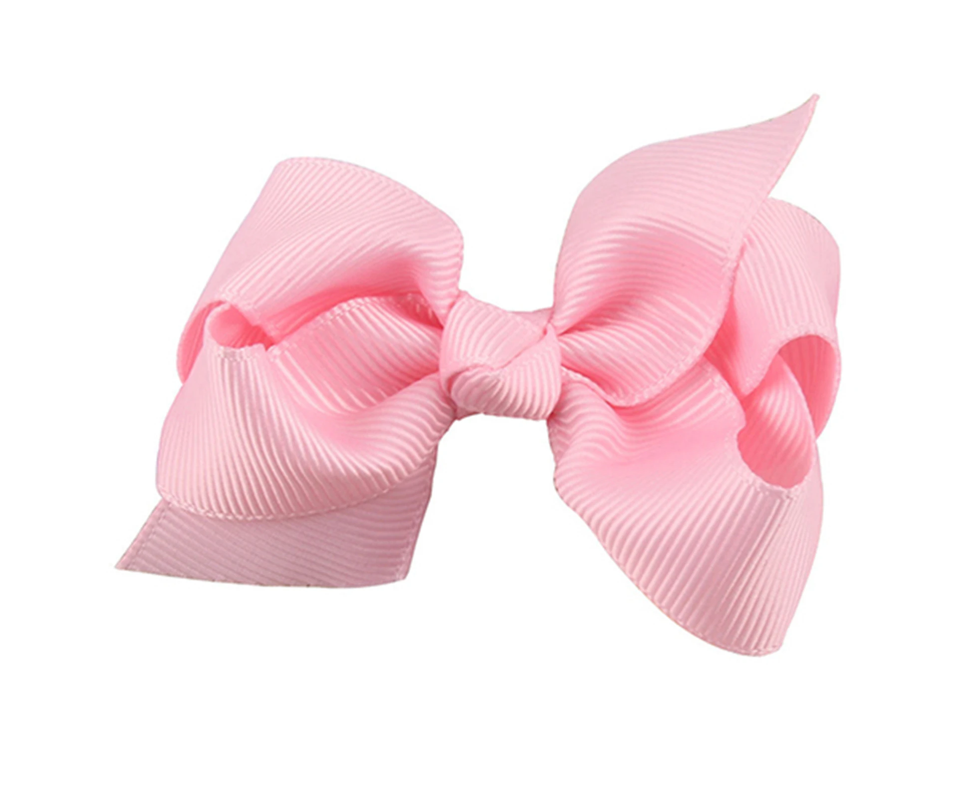 Hair Clip Bow Knot Durable Hair Accessories Ribbon Toddler Hair Bows Clips for Gift-20# Pink