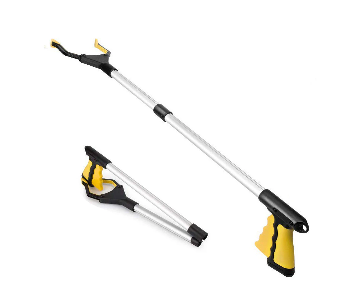 Garbage Pickup - Yellow*1pcGrabber Reacher Tool for Elderly, 32" Foldable Claw Grabber, Pick Up Stick Grabber