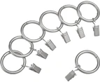 Curtain Ring Set Clip 1" 30Pcs Nickel