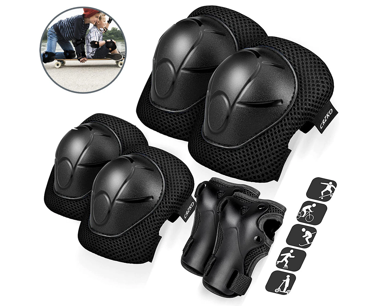 Kids Protective Gear Set Knee Pads for Kids 3-14 Years Toddler Knee and Elbow Pads with Wrist Guards 3 in 1