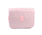 Hanging Toiletry Bag Travel Bag for Toiletries Make Up Bag Large Capacity Travelling Accessories -pink stripes