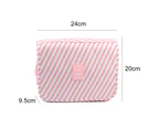 Hanging Toiletry Bag Travel Bag for Toiletries Make Up Bag Large Capacity Travelling Accessories -pink stripes