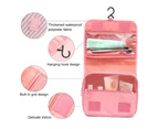 Hanging Toiletry Bag Travel Bag for Toiletries Make Up Bag Large Capacity Travelling Accessories -pink stripes