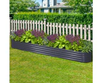 Galvanised Raised Garden Bed Steel Instant Planter 320X80X42CM