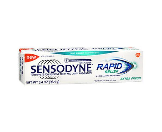 Sensodyne Rapid Relief Toothpaste Extra Fresh, 3.4 Oz