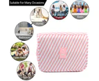 Hanging Toiletry Bag Travel Bag for Toiletries Make Up Bag Large Capacity Travelling Accessories -pink stripes