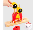 Bestjia Cartoon Owl Animal Wooden Building Blocks Stacking Game Educational Kids Toy