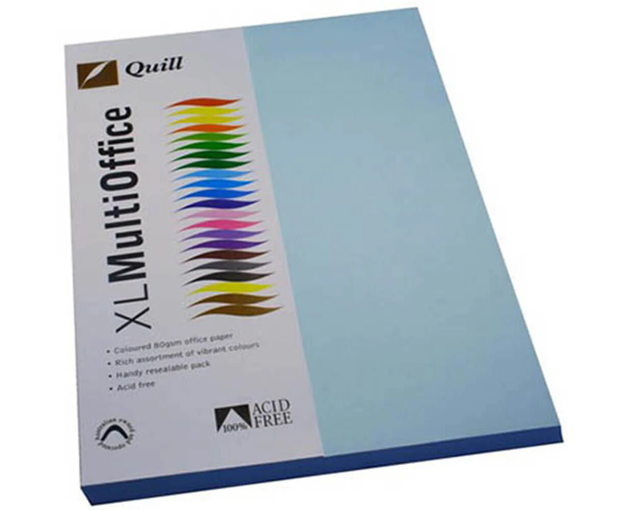 Quill Multioffice Paper 100pk 80gsm (A4) - Powder Blue