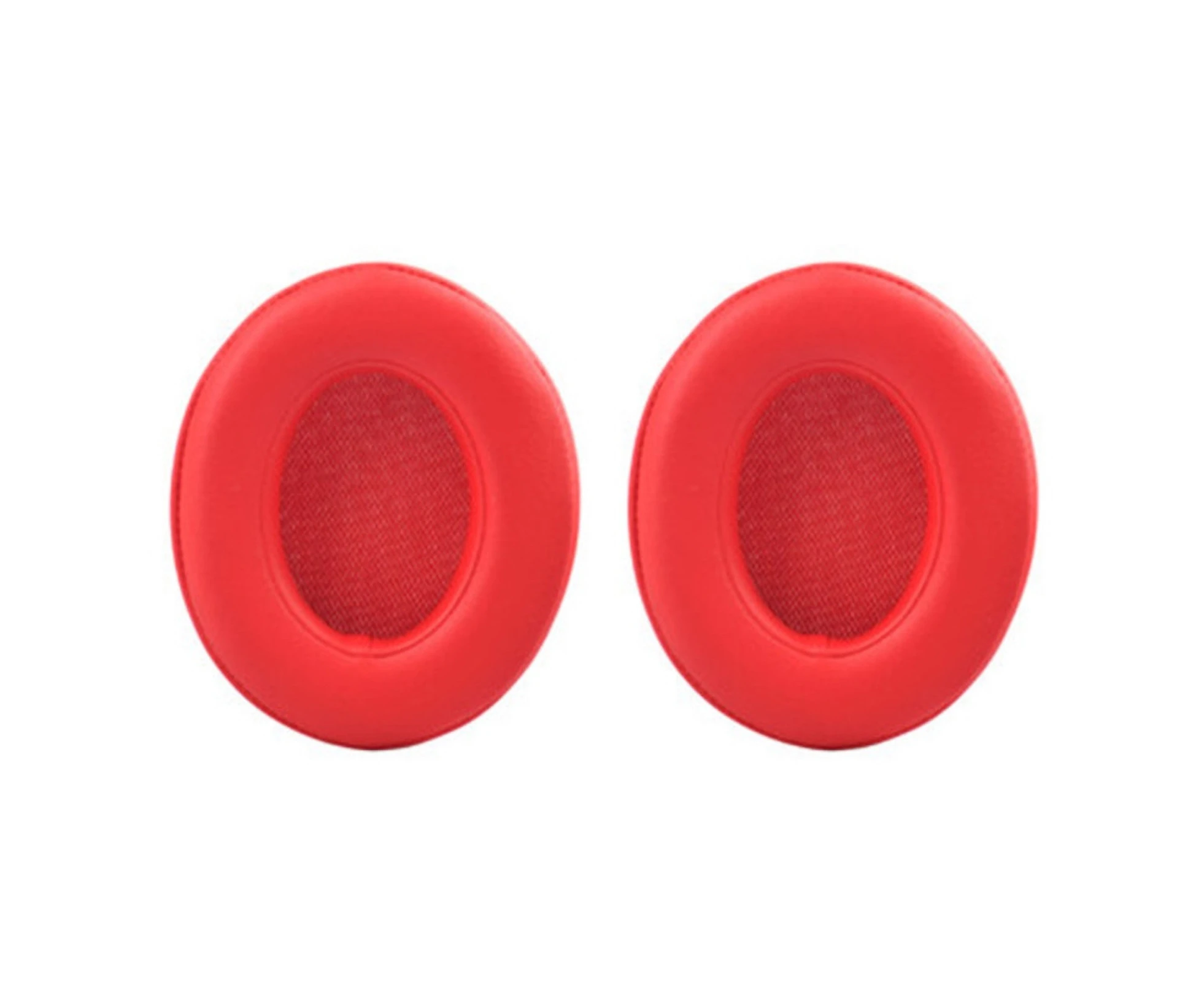 Windyhope 1 Pair Ear Pads Soft Faux Leather Headphone Ear Cushion Replacement Headset Accessory for Beats-Studio 2.0/3.0-Red