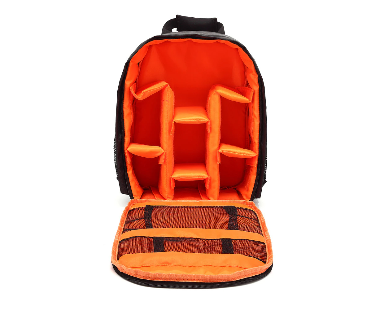 Waterproof DSLR Camera Backpack Photography Shoulder Bag Case for Canon Nikon - Orange