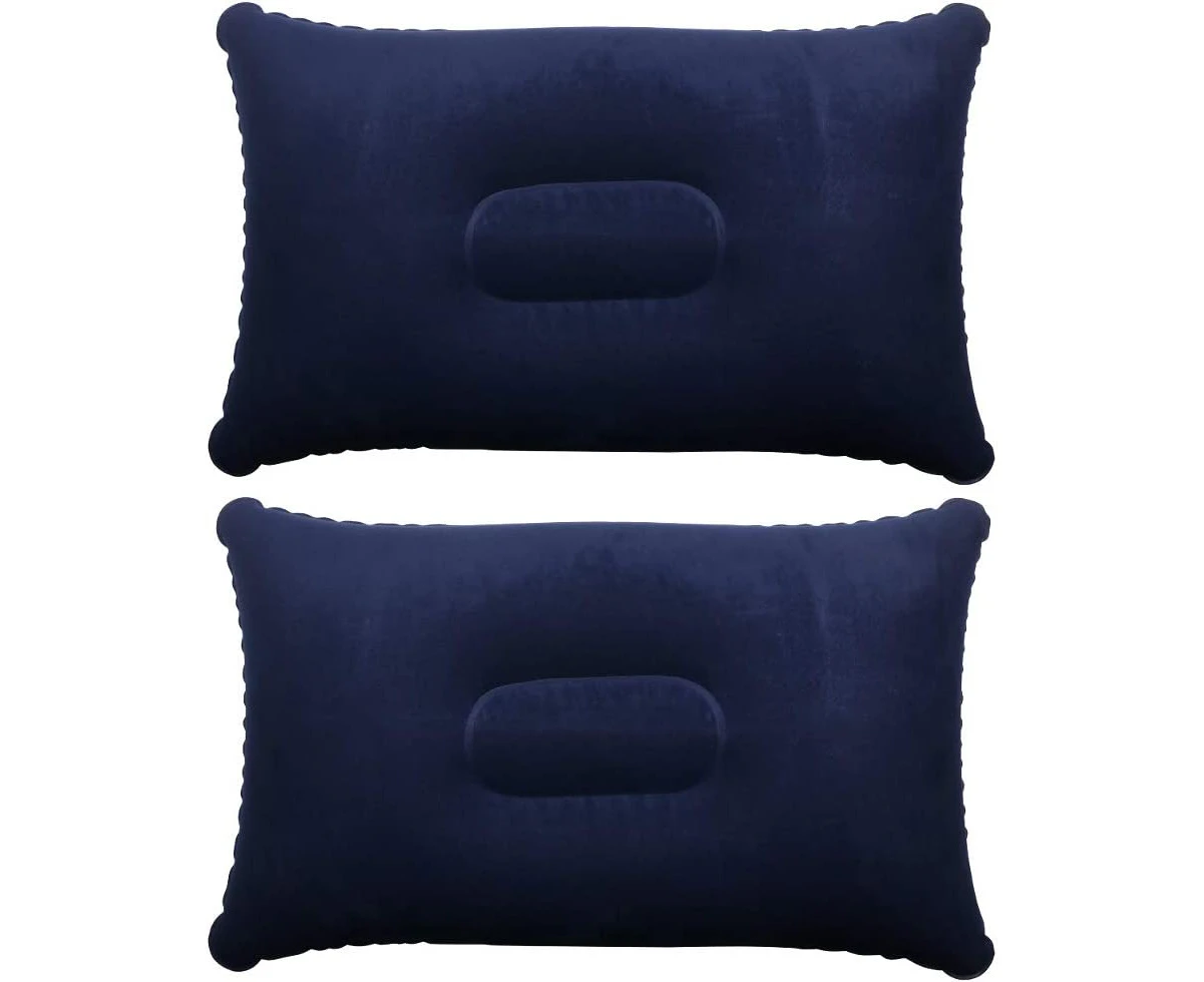 Pack inflatable pillows for travel, camping or in the car Deep purple blue