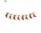 1 Set Creative Snowman Pattern Banner Decor Festive Touch Eco-friendly Paper Flag Decor for Home-10