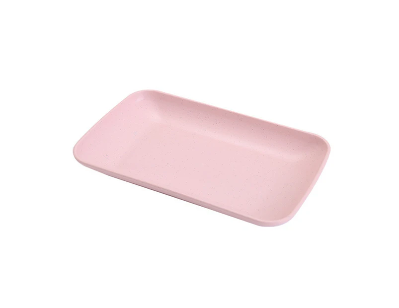 Serving Plate Food Grade Stackable Plastic Nordic Style Table Snack Serving Plate Dessert Tray Home Supplies  Pink