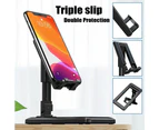 Universal Foldable Adjustable Desk Stand Holder For Mobile Phone Tablet - Black