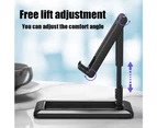 Universal Foldable Adjustable Desk Stand Holder For Mobile Phone Tablet - Black