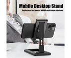 Universal Foldable Adjustable Desk Stand Holder For Mobile Phone Tablet - Black