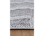 Efate Folk Grey Geometric Flatweave Rug