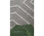 Efate Folk Grey Geometric Flatweave Rug