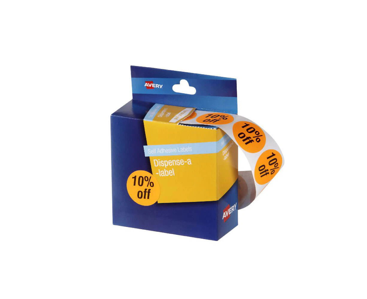 Avery Self-Adhesive Labels 500pcs 24mm (Orange) - 10% off