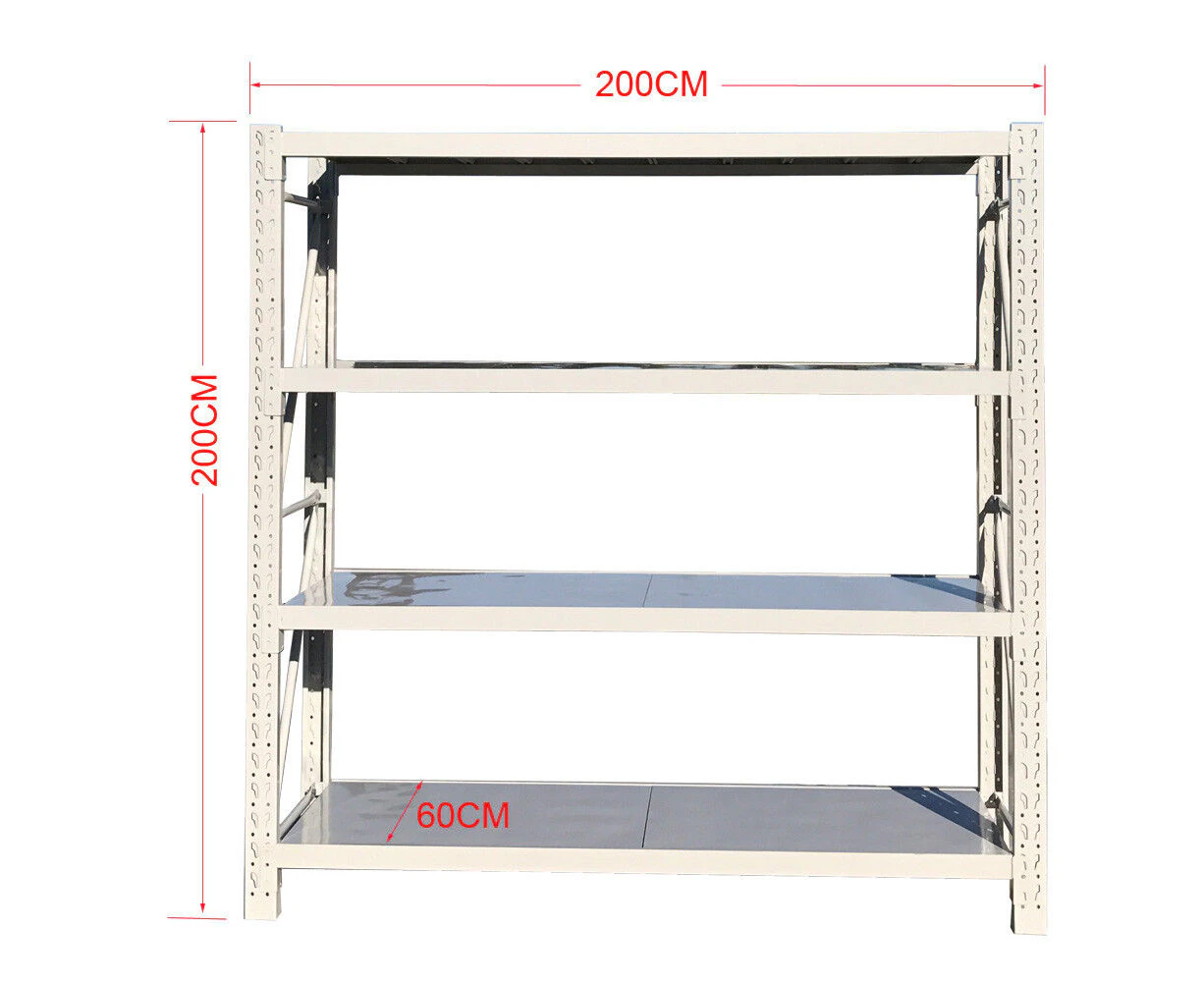 Creek Brothers 2Mx2M Garage Shelving Warehouse Storage Racking Shed Shelf GREY