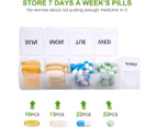 Extra Large Pill Organiser for Travel 2pcs,Pill Boxes and Organizer