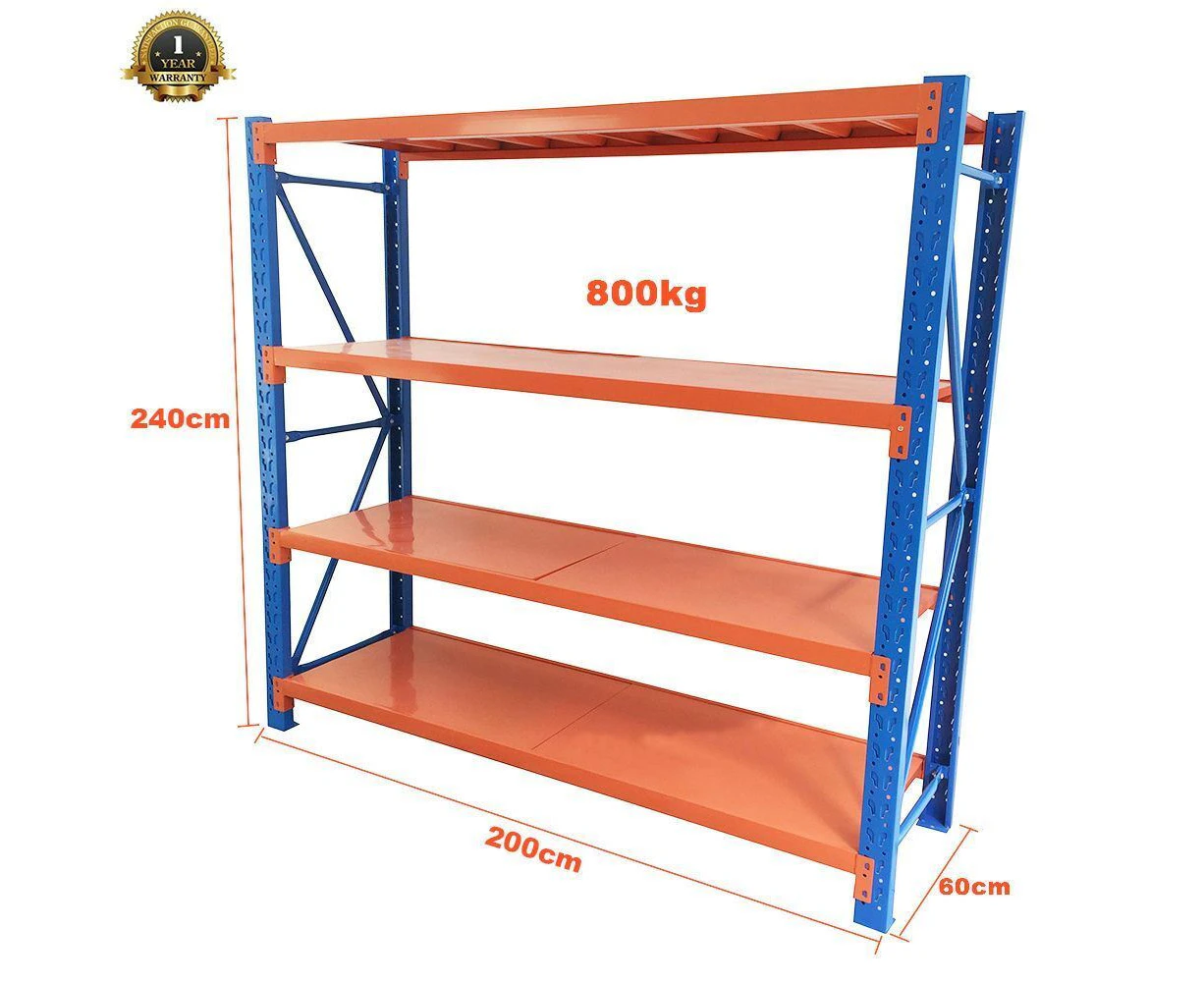 Creek Brothers 2.4Mx2M Garage Shelving Warehouse Storage Racking Shed Shelf BLUE ORANGE