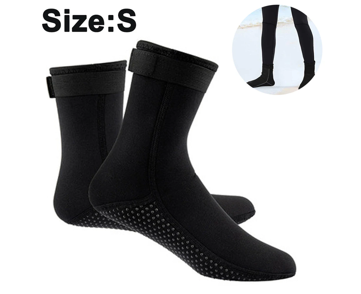 Wetsuits Socks Water Socks Adults 3M Neoprene Socks Beach Diving Surfing Socks Fins Swim Anti-Slip Socks Shoes-S