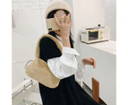 Women Fashion Autumn Winter Plush Soft Fluffy Handbag Shoulder Underarm Bag B